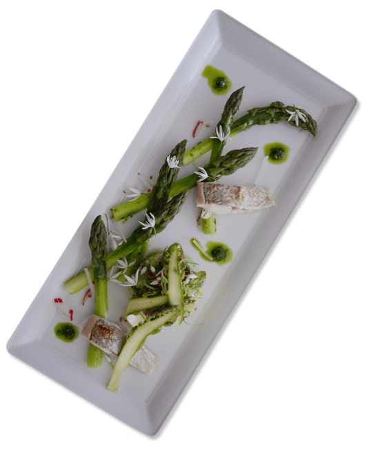 asperges assiette frederic simond traiteur